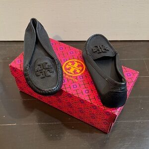 Tory Burch Black Leather Loafers